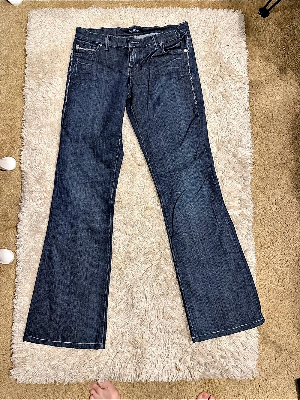 David Kahn Women's Flare Leg Jeans in Blue